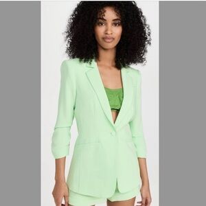 Cinq à Sept Mint Green Blazer + Shorts